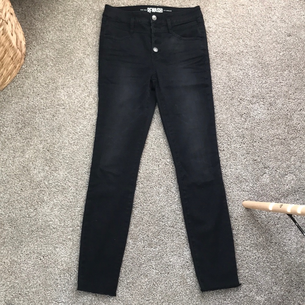 Black high rise jeans